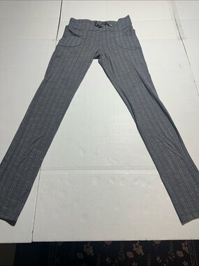 Lululemon chevron zig zag Gray Knit Drawstring Lounge yoga Pants w pockets
